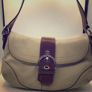Coach Pebble Leather Shoulder Purse